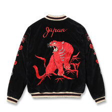 TAILOR TOYO Lot No. TT15974-119 / Mid 1950s Style Velveteen Souvenir Jacket &ldquo;RED TIGER&rdquo; &times; &ldquo;LANDSCAPE&rdquo;画像