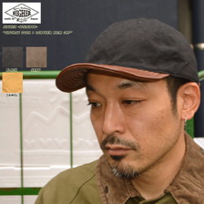 HIGHER VINTAGE DUCK &times; LEATHER BRIM CAP HT26044画像