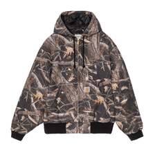 Carhartt WIP OG Active Jacket - Camo Feather Tree, Black heavy stone wash I035612画像