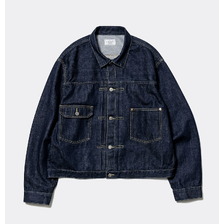 Unlikely Time Travel Trucker Jacket Aged Denim U26F-18-0002画像