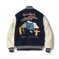 Whitesville Lot No. WV15968-128 / 30oz. WOOL MELTON AWARD JACKET &ldquo;ALASKAN FLAG&rdquo;画像