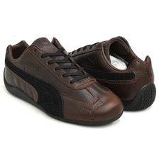 PUMA SPEEDCAT DRESSED LEATHER BROWN - PUMA BLACK 407829-01画像