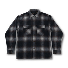 FULLCOUNT 4102 Wool Alpaca Shaggy Check Open Collar Shirt画像