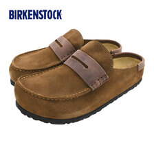 BIRKENSTOCK NAPLES WRAPPED DOUBLE STITCH MIXED LEATHER REGULAR Dark Tea 1032461画像