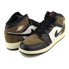 NIKE AIR JORDAN 1 MID(GS) blk/phantom-palomino DQ8423-007画像