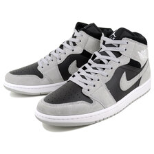 NIKE AIR JORDAN 1 MID lt smoke grey/wht-blk DQ8426-008画像