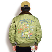 BEN DAVIS SOUVENIR EMB FLIGHT JACKET 1010-26780004画像