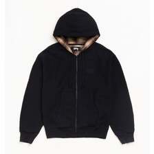 STUSSY PLAID LINED ZIP HOODIE 118619画像