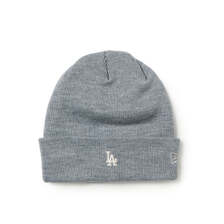 NEW ERA ベーシック カフニット Mini Logo ロサンゼルス・ドジャース ヘザーグレー画像