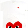 PLAY COMME des GARCONS ワッペンレッドハートプリント Tシャツ WHITE画像