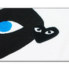 PLAY COMME des GARCONS ブラックハート ブルーアイ Tシャツ WHITE画像