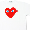 PLAY COMME des GARCONS レッドハート ブルーアイ Tシャツ WHITE画像