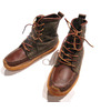 YUKETEN hunting moccasin boots/ herringbone brown画像
