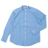 CAMCO MFG 長袖 バンドカラー シャンブレーシャツ ライトブルー メンズ画像