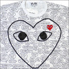 PLAY COMME des GARCONS Binky & Sheba PLAY 総柄Tシャツ #2 WHITE画像