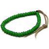 BINGO BROTHERS ホワイトハーツ 革紐ブレスレット GREEN画像