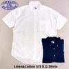 BAGGY 半袖 リネンコットン ボタンダウンシャツ画像