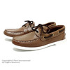 DANASSA LEATHER DECK SHOES PULL UP L.BROWN 5356画像