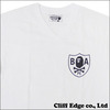 A BATHING APE PIRATE シールドロゴ Vネック Tシャツ WHITE画像