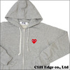 PLAY COMME des GARCONS レッドハート ジップアップ パーカー AZ-T167 GRAY画像