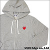 PLAY COMME des GARCONS レッドハート ジップアップ パーカー AZ-T168 GRAY画像