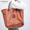 YUKETEN Leather Tote With Strap BROWN画像