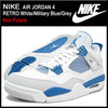 NIKE AIR JORDAN 4 RETRO White/Military Blue/Grey Non-Future 308497-105画像