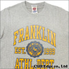 FRANKLIN&MARSHALL ひび割れ加工 ロゴプリントTシャツ ONTARIO GREY画像