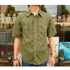 Cushman LINEN ROUND YOKE WORK SHIRTS 25244画像