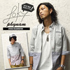 Loky &times;PHYNAM 7/S ボーダー切り替え オックスシャツ(2カラー) 11826007画像