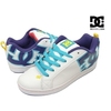 DC SHOES WOMEN'S COURT GRAFFIK SE TURQUOISE/VARSITY PURPLE (TQV) 301043 TQV画像