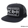CHROME HEARTS CH LOGO WAXED COTTON TRUCKER CAP BLACK画像