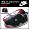 NIKE AIR JORDAN 4 RETRO Black/Grey/Red Non-Future 308497-089画像