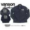 VANSON ツイル ワークシャツ チェーン刺繍モデル NVSL-305画像