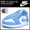 NIKE AIR JORDAN 1 MID White/University Blue College Pack 554724-106画像