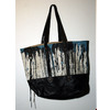 J.AUGUR DESIGN Black Rain TOTE BAG Blue Paint画像