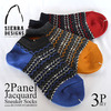SIERRA DESIGNS 2面ジャガードスニーカー3Pセットソックス 186-3010画像