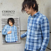 CORISCO ダブルガーゼ チェックシャツ 181931画像