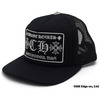 CHROME HEARTS CH LOGO TRUCKER CAP BLACKxBLACK画像
