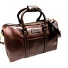 CORONADO LEATHER CXL DUFFLE RUSSET BAG w/STRAP BROWN画像
