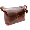 FERNAND LEATHER STRAP POUCH(large) hand made in U.S.A. brown画像