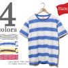 Hanes ボーダーポケットTシャツ H3-B301画像