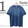SANCA インディゴフラワープリントTシャツ S13STS02画像