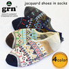 grn ジャガードシューズインソックス GRN-PIN524画像