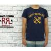 RRL/DOUBLE RL アンカー&キャノン プリント Tシャツ NAVY画像