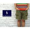 POLO RALPH LAUREN ヘリンボーン カットオフ ミリタリーカーゴショーツ OLIVE画像