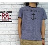 RRL アンカープリント ボーダー Tシャツ NAVY画像