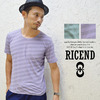 RICEND シャドーボーダー 半袖 Uネック Tシャツ 633-7060画像