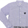 PLAY COMME des GARCONS STRIPED BUTTON DOWN SHIRT WHITExNAVY画像