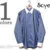 SCYE BASICS オックスクレリックボタンダウンシャツ 5113-33536画像